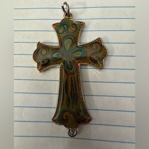 Colorful Enamel Cross Pendant